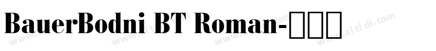 BauerBodni BT Roman字体转换